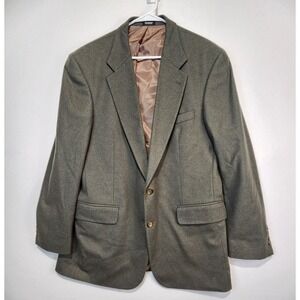 Oscar De La Renta Men's Cashmere Blend Formal Green Blazer Size 44L